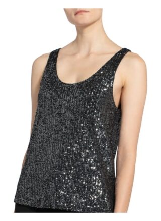 Marc Aurel Top Mit Pailettenbesatz schwarz