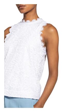 Marc Aurel Top Mit Spitzenbesatz weiss