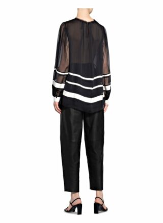 Marc Cain Blusenshirt Mit Fransenbesatz blau