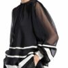 Marc Cain Blusenshirt Mit Fransenbesatz blau