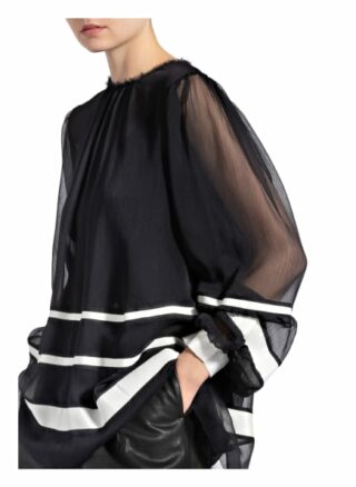 Marc Cain Blusenshirt Mit Fransenbesatz blau