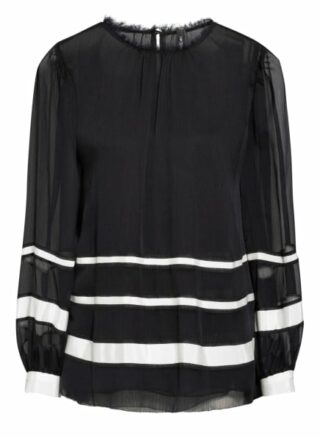 Marc Cain Blusenshirt Mit Fransenbesatz blau