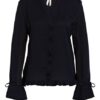 Marc Cain Blusenshirt Mit Volants blau
