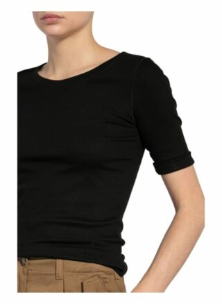 Marc Cain Feinripp-Shirt schwarz