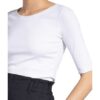 Marc Cain Feinripp-Shirt weiss
