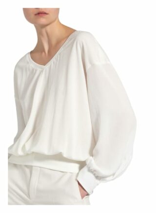 Marc Cain Longsleeve Im Materialmix weiss