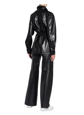 Marc Cain Overshirt In Lederoptik schwarz