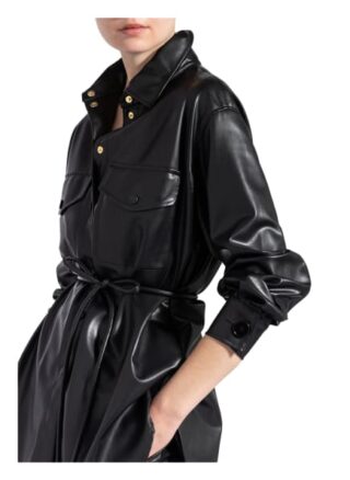 Marc Cain Overshirt In Lederoptik schwarz