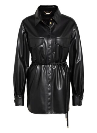 Marc Cain Overshirt In Lederoptik schwarz