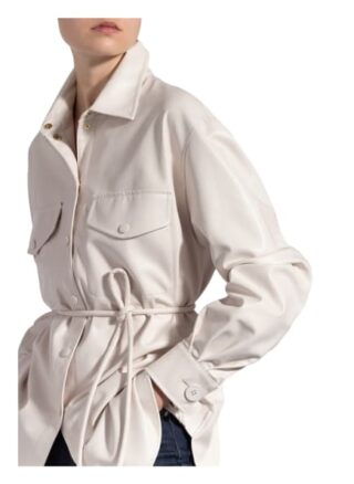 Marc Cain Overshirt In Lederoptik weiss
