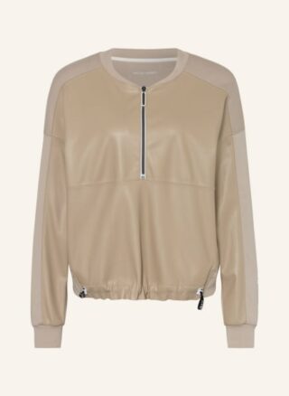 Marc Cain Sweatshirt Im Materialmix beige