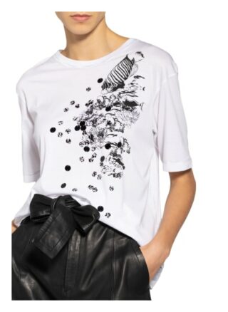 Marc Cain T-Shirt Mit Paillettenbesatz weiss