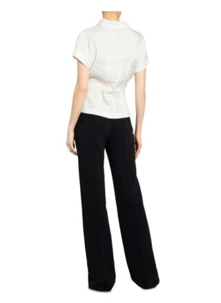 Marc Cain Wickelbluse Mit Leinen weiss