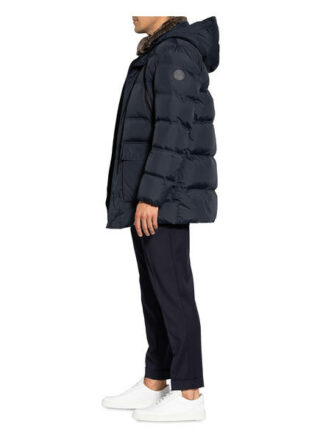 Marc O'polo Daunenjacke Mit Kunstfellbesatz blau