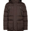 Marc O'polo Daunenjacke Mit Kunstfellbesatz braun
