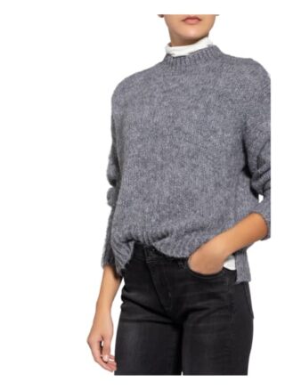 Marc O'polo Denim Pullover Mit Alpaka grau