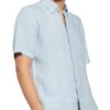 Marc O'polo Kurzarm-Hemd Regular Fit Aus Leinen blau