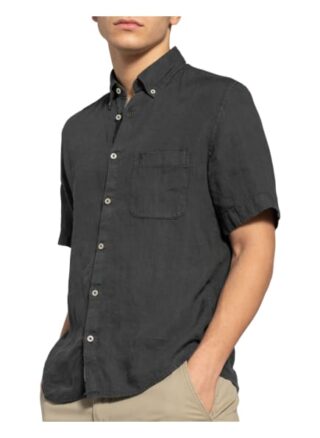 Marc O'polo Kurzarm-Hemd Regular Fit Aus Leinen gruen