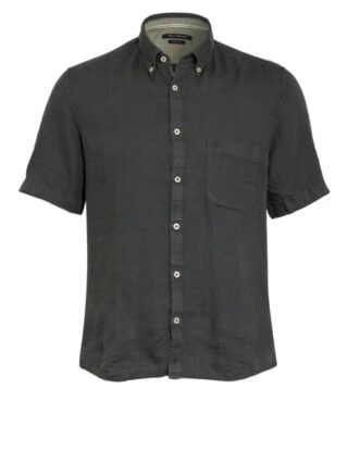 Marc O'polo Kurzarm-Hemd Regular Fit Aus Leinen gruen