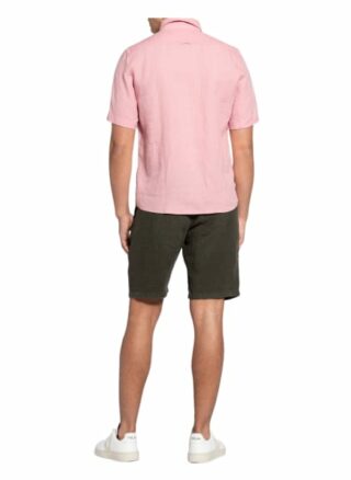 Marc O'polo Kurzarm-Hemd Regular Fit Aus Leinen pink