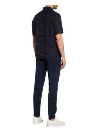 Marc O'polo Kurzarm-Hemd Regular Fit Aus Leinen schwarz