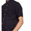Marc O'polo Kurzarm-Hemd Regular Fit Aus Leinen schwarz