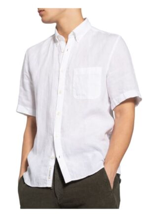 Marc O'polo Kurzarm-Hemd Regular Fit Aus Leinen weiss