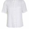 Marc O'polo Kurzarm-Hemd Regular Fit Aus Leinen weiss