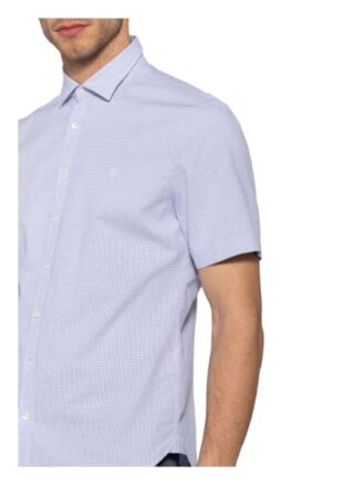 Marc O'polo Kurzarm-Hemd Shaped Fit blau