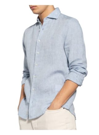 Marc O'polo Leinenhemd Shaped Fit blau