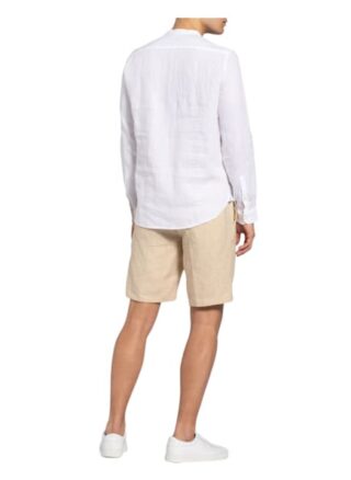 Marc O'polo Leinenhemd Slim Fit Mit Stehkragen weiss