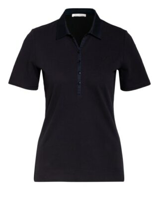Marc O'polo Piqué-Poloshirt Im Materialmix blau