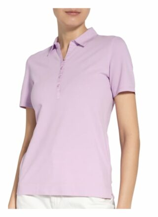 Marc O'polo Piqué-Poloshirt Im Materialmix violett
