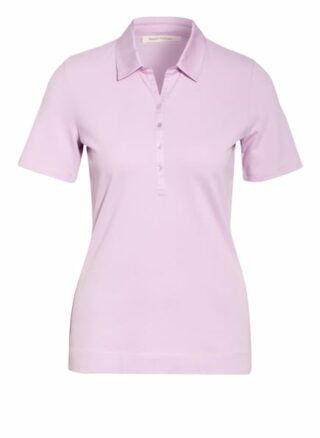 Marc O'polo Piqué-Poloshirt Im Materialmix violett