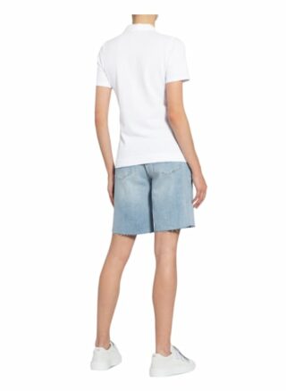 Marc O'polo Piqué-Poloshirt Im Materialmix weiss