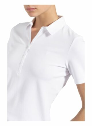 Marc O'polo Piqué-Poloshirt Im Materialmix weiss