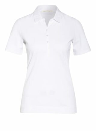 Marc O'polo Piqué-Poloshirt Im Materialmix weiss