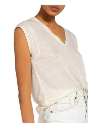 Marc O'polo Pure T-Shirt Aus Leinen Mit Seide gelb