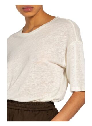 Marc O'polo Pure T-Shirt Aus Leinen Mit Seide weiss