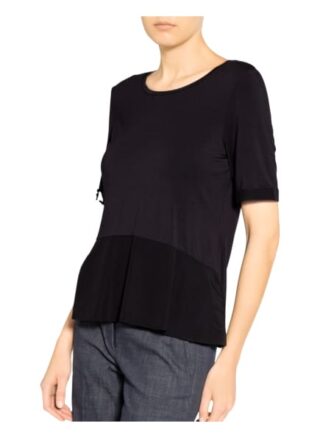 Marc O'polo Pure T-Shirt Mit Seidenbesatz schwarz