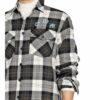 MARCELO BURLON Flanellhemd Herren, Schwarz