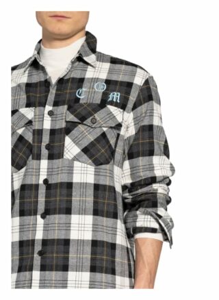 MARCELO BURLON Flanellhemd Herren, Schwarz