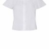 Max & Co. Off-Shoulder-Bluse Suffisso weiss
