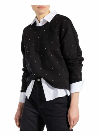 Max & Co. Sweatshirt Darai Mit Schmucksteinbesatz schwarz