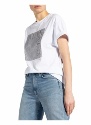 Max & Co. T-Shirt Mit Schmucksteinbesatz weiss