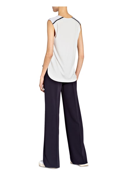 Max Mara Blusentop Mammola Im Materialmix weiss Max Mara Blusentop Mammola Im Materialmix weiss