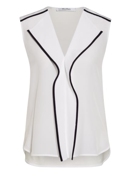 Max Mara Blusentop Mammola Im Materialmix weiss Max Mara Blusentop Mammola Im Materialmix weiss