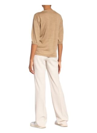 Max Mara Leinenpullover Borbona Mit 3/4-Arm beige
