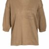Max Mara Leinenpullover Borbona Mit 3/4-Arm beige