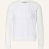 Max Mara Sweatshirt Alex Im Materialmix weiss